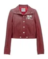 Courrèges Reedition Coated Cotton-blend Jacket In Red