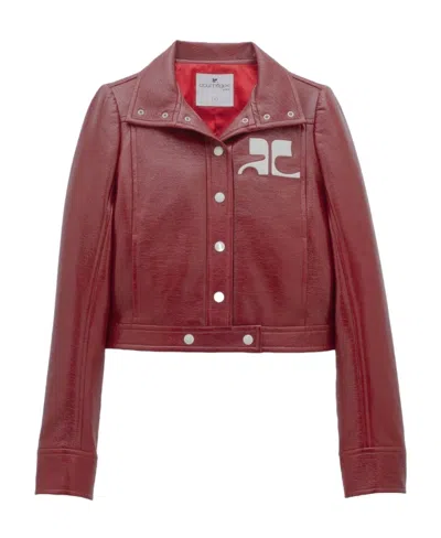 COURRÈGES COURRÈGES VINYL STRAIGHT HEM CROPPED JACKET