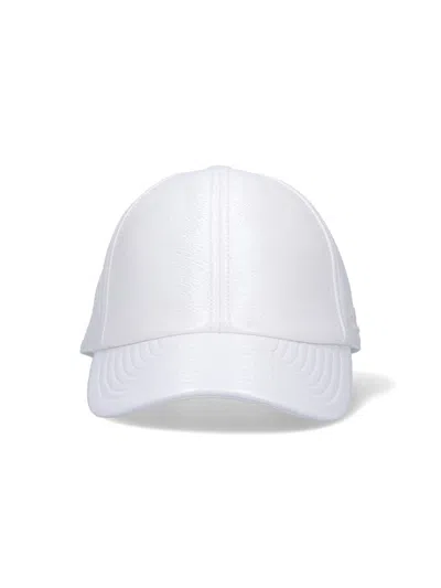 Courrèges Logo Patch Curved Peak Baseball Cap In White