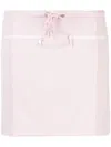 Courrèges Logo-patch Drawstring Miniskirt In Rosa