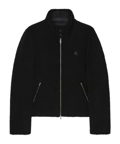 COURRÈGES COURRÈGES LOGO-PATCH FLEECE BOMBER JACKET