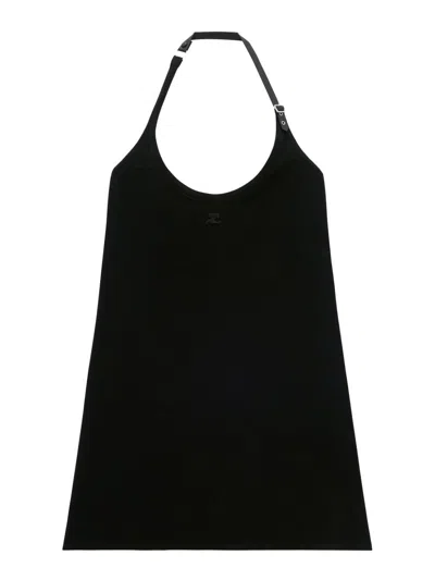 Courrèges Courreges "top Holistic With Buckle Detail In Blue