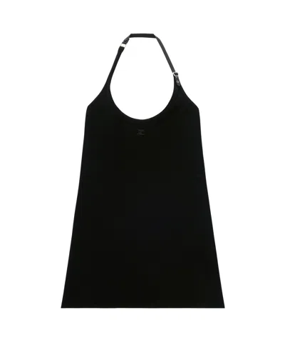 COURRÈGES COURRÈGES BUCKLE BABYDOLL TWILL DRESS