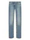 Courrèges Logo Patch Jeans In Blue