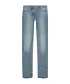 Courrèges Logo Patch Jeans In Blue