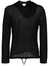 Courrèges Logo-patch Mesh Jumper In Black