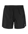 Courrèges Logo-patch Plain Swim Shorts In Black
