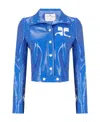 Courrèges Casual Jacket In Blue Synthetic Fibers In Blue