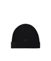 Courrèges Logo-patch Ribbed Beanie In Black