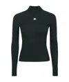 Courrèges Courreges Women Reedition Knit Long Sleeves Top In Black