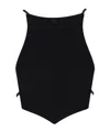 Courrèges Courreges "ribbed Knit Holistic Top In Black