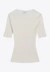 Courrèges Ribbed Sweater In Cotton And Wool