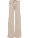Courrèges Logo-patch Ribbed Trousers In 1007 Sand