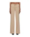 Courrèges Logo-patch Ribbed Trousers In Nude