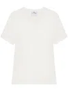 Courrèges Logo Patch Short Sleeves T-shirt In White