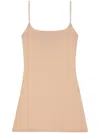 Courrèges Logo-patch Sleeveless Minidress In Neutrals