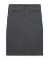 Courrèges Logo-patch Straight Skirt In Black