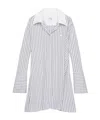 Courrèges Logo-patch Striped Shirt In White