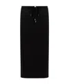Courrèges Drawstring Tracksuit Maxi Skirt In Black