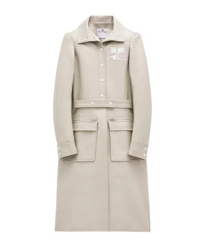 Courrèges Logo-patch Trench Coat