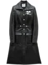 Courrèges Reedition Vinyl Trench Coat Clothing In Black