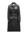 Courrèges Logo-patch Trench Coat In Black