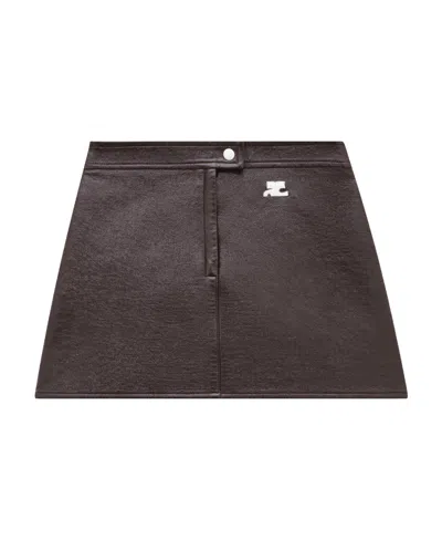 COURRÈGES COURRÈGES REEDITION LOGO PATCH MINI SKIRT
