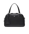 Courrèges Courregès Ac Stud Naplack Leather Mini Bowling Bag In Black