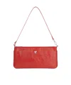 Courrèges Logo-plaque Zipped Pouch In Red
