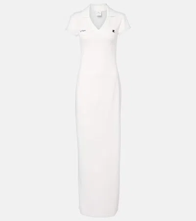 Courrèges Logo Polo Dress In White