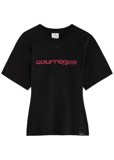 COURRÈGES COURRÈGES LOGO-PRINT COTTON T-SHIRT