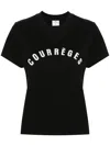Courrèges Ac Straight Cotton T-shirt In Black
