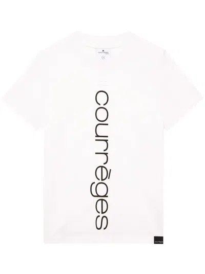 COURRÈGES LOGO-PRINT COTTON T-SHIRT