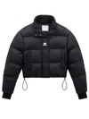 Courrèges Courreges Woman Puffer Black Size M Viscose, Polyurethane, Elastane, Polyamide In Black