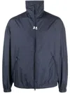 Courrèges Logo-print Lightweight Jacket In Blau