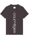 Courrèges Courreges Regular Fit Logo T-shirt In Black