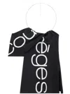 Courrèges Logo-print Organic-cotton Top In Black