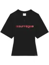 Courrèges Courreges Women Courreges Belted Printed Stone T-shirt In Black / Ruby