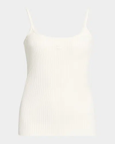 COURRÈGES LOGO RIBBED KNIT TANK TOP