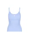 Courrèges Blue Rib Knit Camisole In Blue