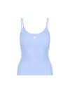 Courrèges Blue Rib Knit Camisole In Blue