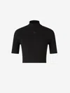 Courrèges Pullover Aderente Solar Light Rib In Embroidered Logo On The Front