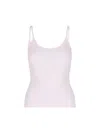 Courrèges Logo Embroidered Ribbed Sleeveless Top In Pink