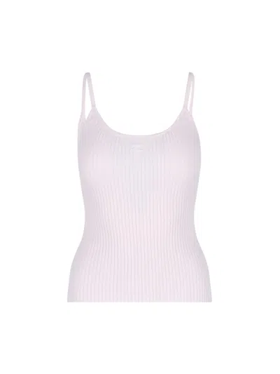 COURRÈGES LOGO RIBBED TOP