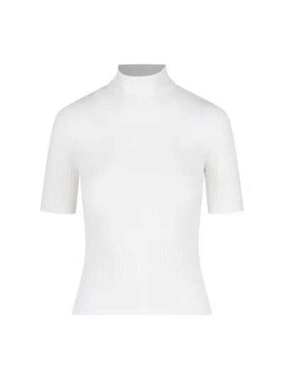 COURRÈGES LOGO RIBBED TOP