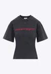 Courrèges Courreges Women Courreges Belted Printed Stone T-shirt In Gray