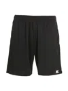 Courrèges Logo Shorts Bermuda, Short Black In Black