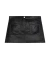 Courrèges Vintage Leather Mini Skirt In Black