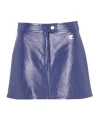 Courrèges Logo Skirt In Dusk Blue