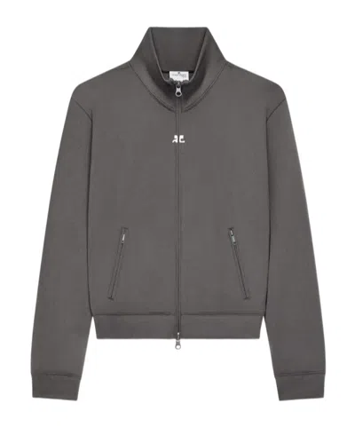 Courrèges Logo Sweatshirt In Brown